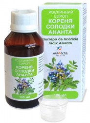 Растительный сироп корня солодки  Ананта от кашля, 100 мл