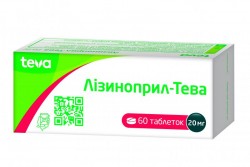 Лизиноприл-Тева таблетки по 20 мг, 60 шт.