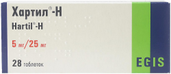 Хартил-Н таблетки от повышенного давления по 2,5 мг, 28 шт.