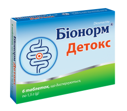 Бионорм Детокс таблетки по 1,5 г, 6 шт.