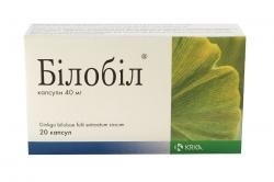 Билобил капсулы при деменции 40 мг, 20 шт.