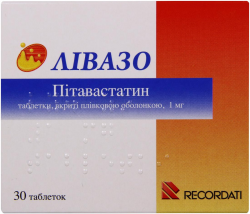 Ливазо таблетки для снижения холестерина по 1 мг, 30 шт.