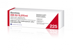 Бемфола раствор для инъекций 225 МО (16.5 мкг), 0,375 мл.