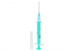 Шприц Discardit с иглой Луер Cлип 23G одноразовый двухкомпонентный 2 мл