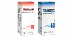 Мепенам порошок для раствора для инъекций по 0,5 г, 1 шт.