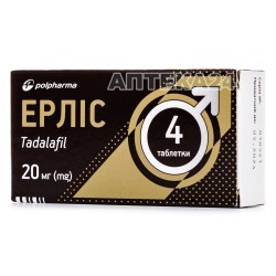 Эрлис таблетки для лечения эректильной дисфункции по 20 мг, 4 шт.