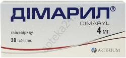 Димарил таблетки по 4 мг, 30 шт.