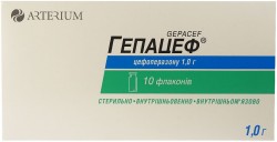 Гепацеф порошок для раствора для инъекций по 1 г, 10 шт.