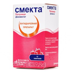 Смекта порошок для оральной суспензии клубничный, в саше по 3 г, 12 шт.