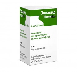 Золацид концентрат для приготовления раствора для инфузий 4 мг/5 мл, флаконы по 5 мл, 1 шт.