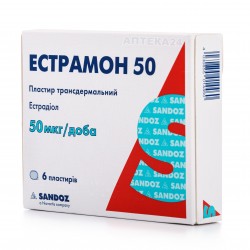Эстрамон лейкопластырь трансдермальный, 50 мкг, 6 шт.