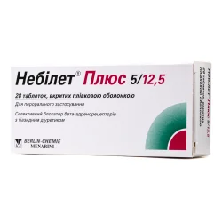 Небілет Плюс таблетки по 5 мг/12,5 мг, 28 шт.