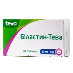 Биластин-Тева таблетки по 20 мг, 10 шт.