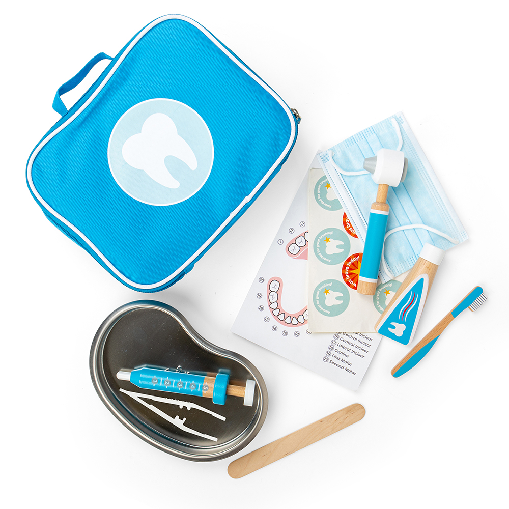 Bigjigs Toys Juego de Rol Infantil Doctor Enfermera Tocador Dentista - Imagen 11 de 43