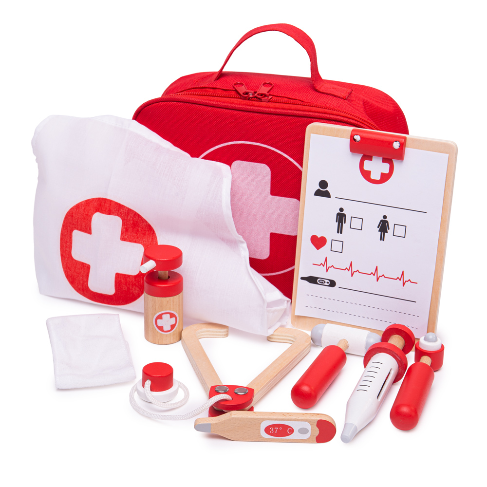 Bigjigs Toys Juego de Rol Infantil Doctor Enfermera Tocador Dentista - Imagen 14 de 43