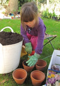 filling pots