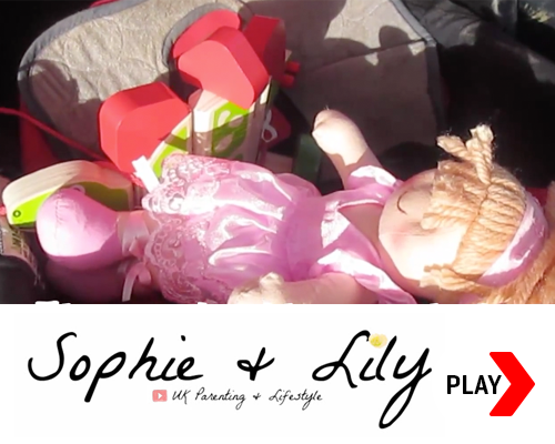 Sophie & Lily Vlog review of pull along dinosaur and Lily Doll.