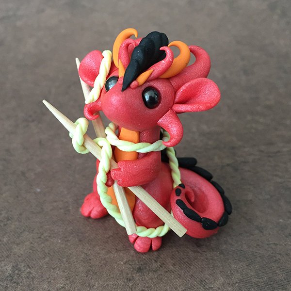 Knitting dragon