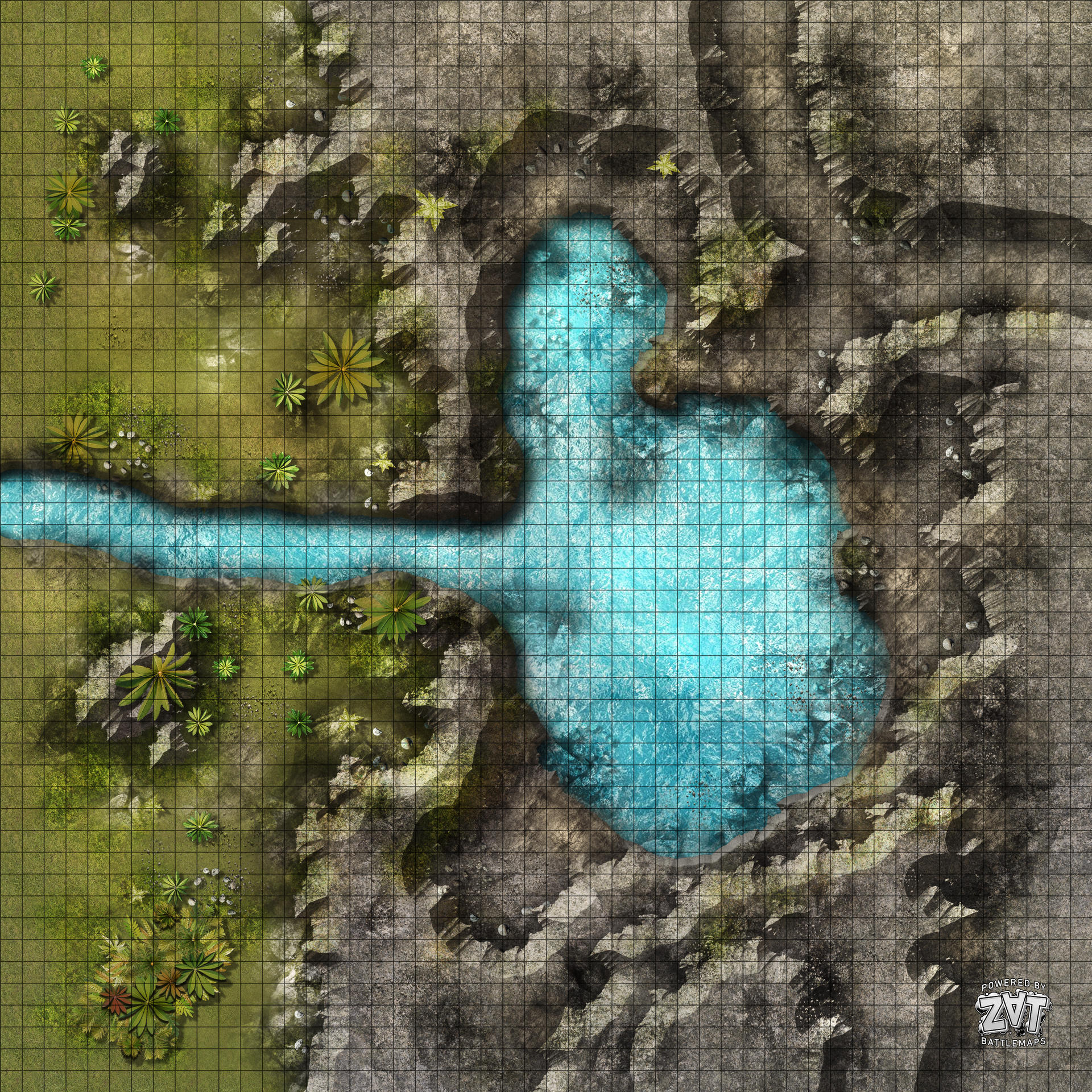 volcanic island RPG battle maps