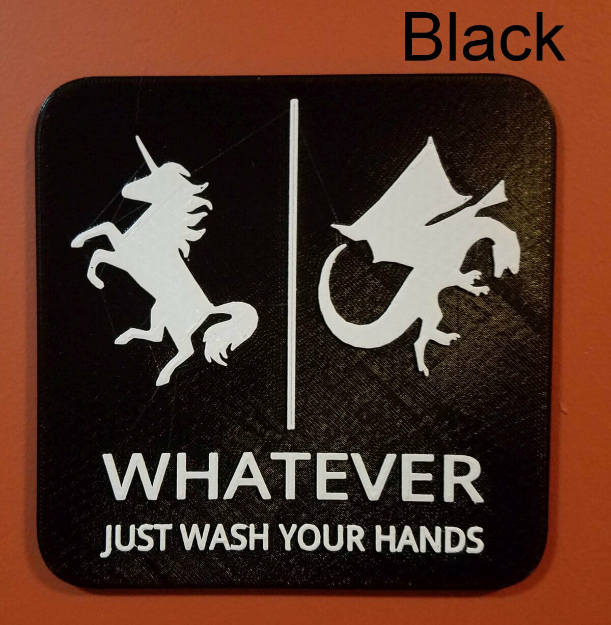 Dragon & Unicorn bathroom sign (gender neutral)
