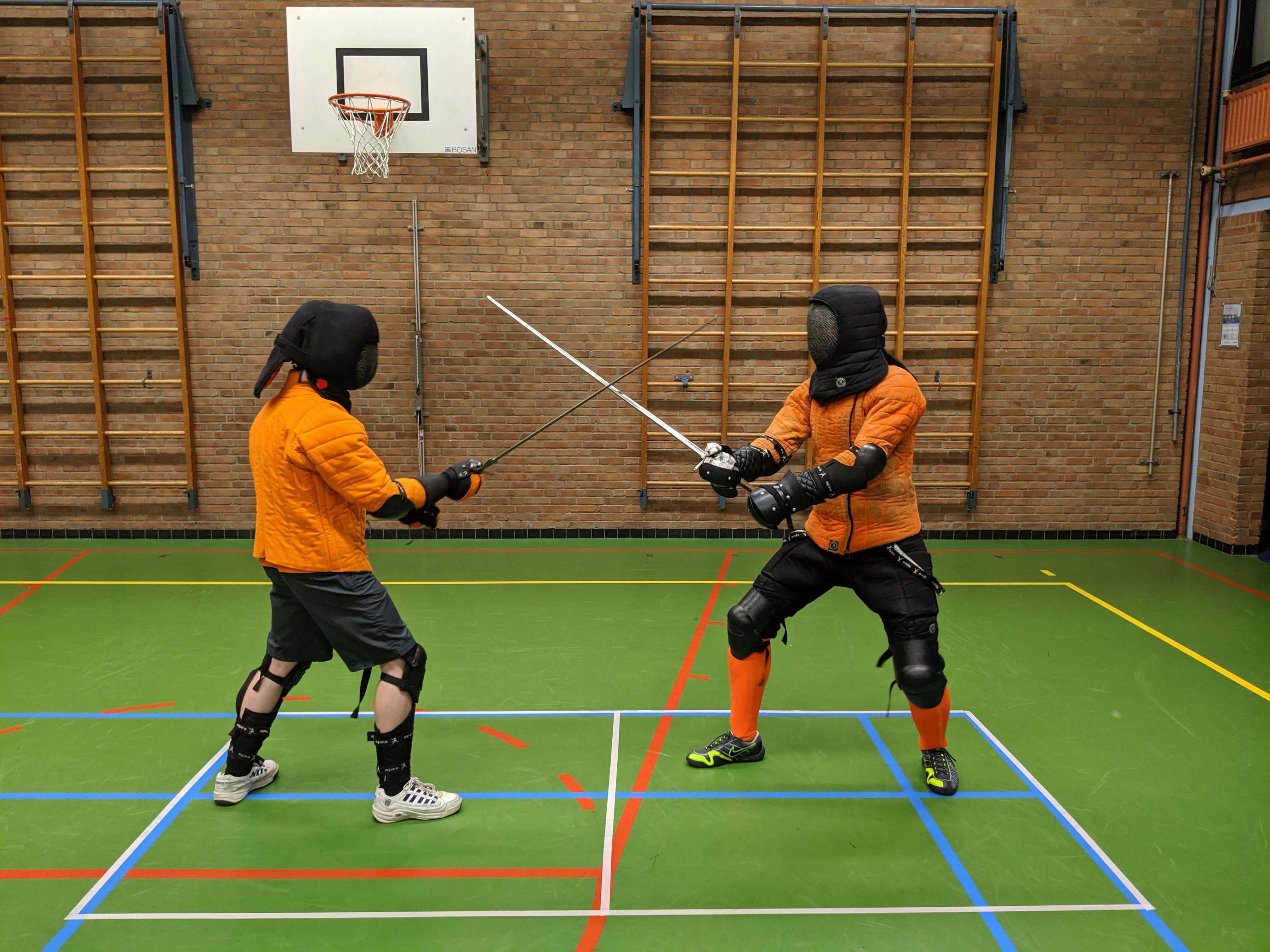 Two swords face off