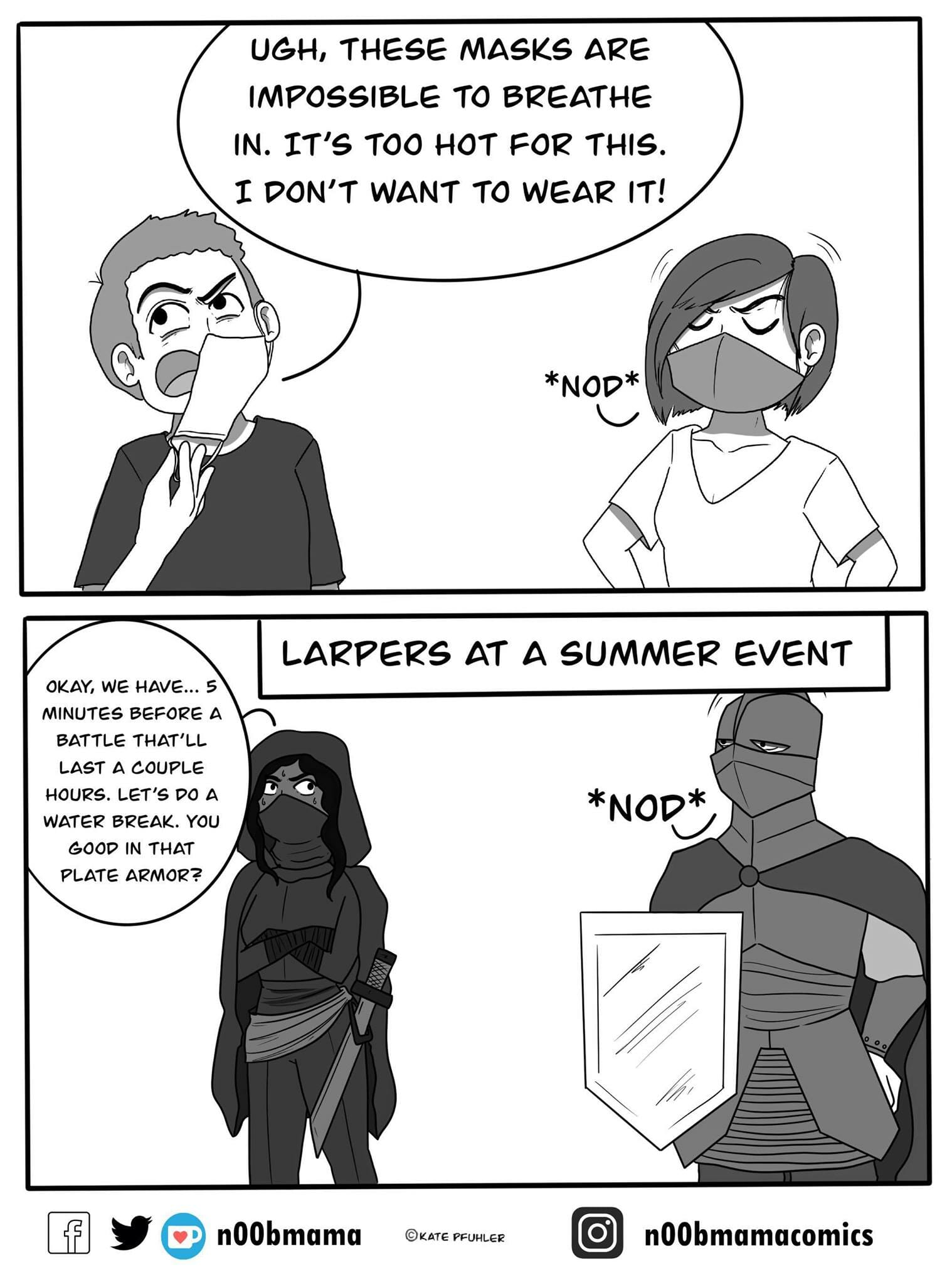 Larpers at a summer event.