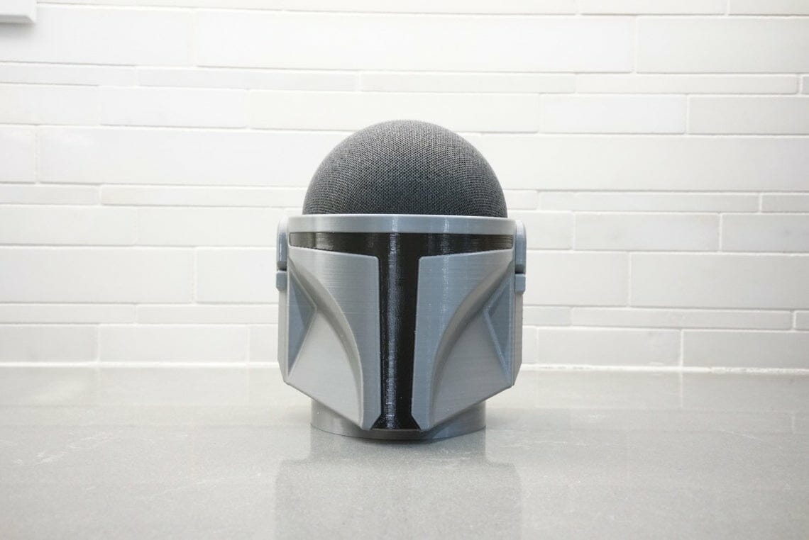 Mandalorian helmet Echo Dot holder