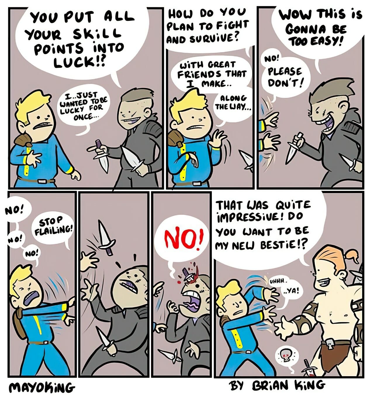 Spending all your character points on Luck! by Mayoking Comics