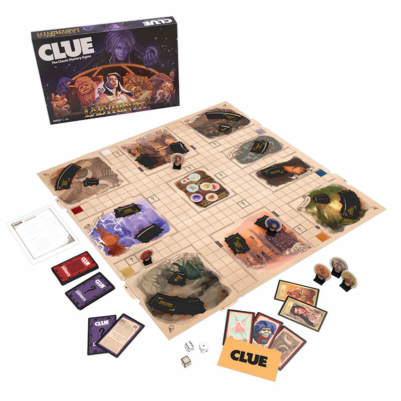 CLUE: Labyrinth board pieces on display