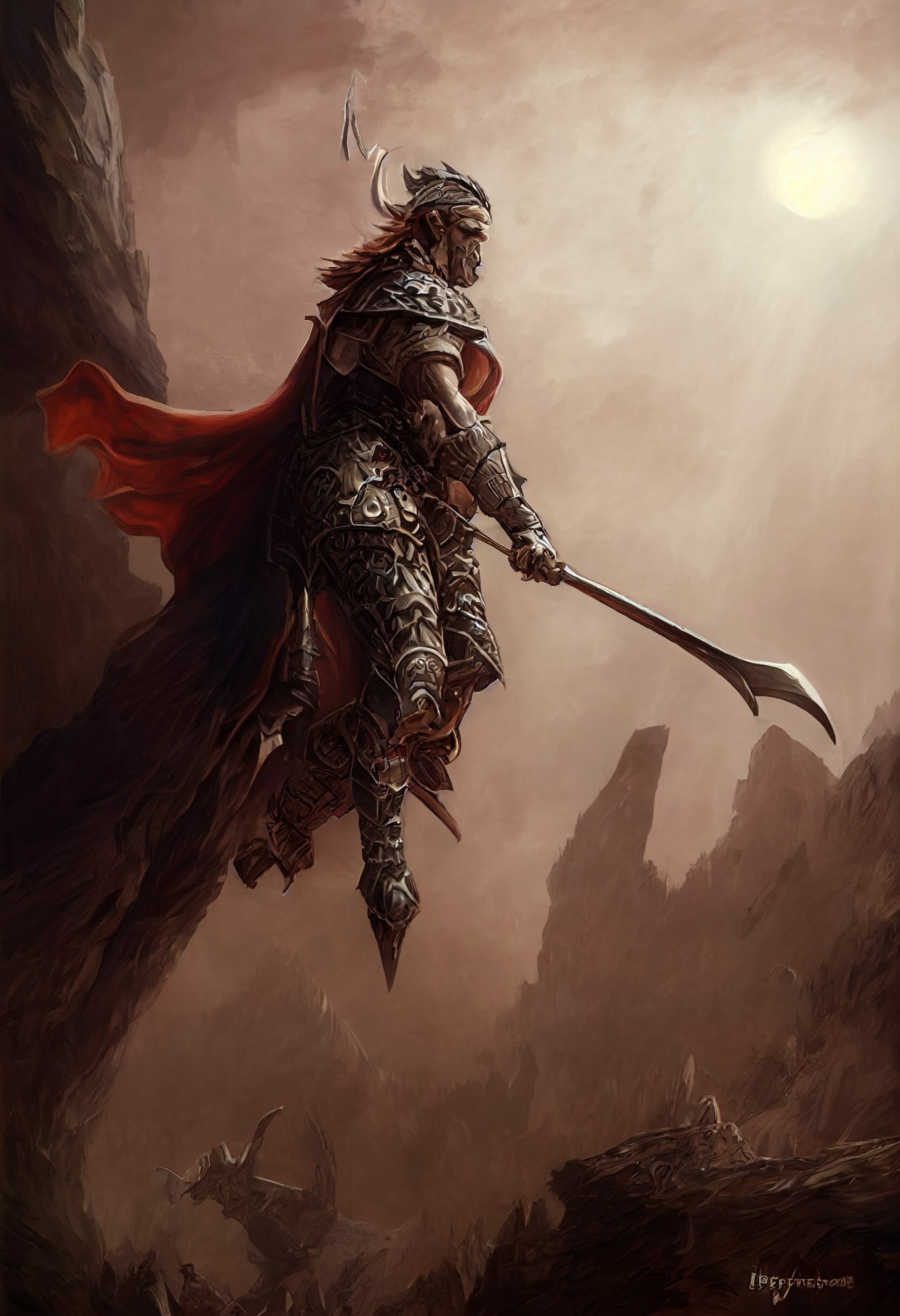 Hero watches from above
