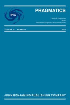 Pragmatics Quarterly Publication of the International Pragmatics Association (IPrA)