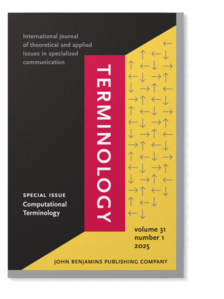 Terminology International Journal of Theoretical and Applied Issues in Specialized Communication