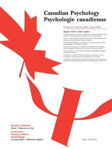 Canadian Psychology/Psychologie canadienne