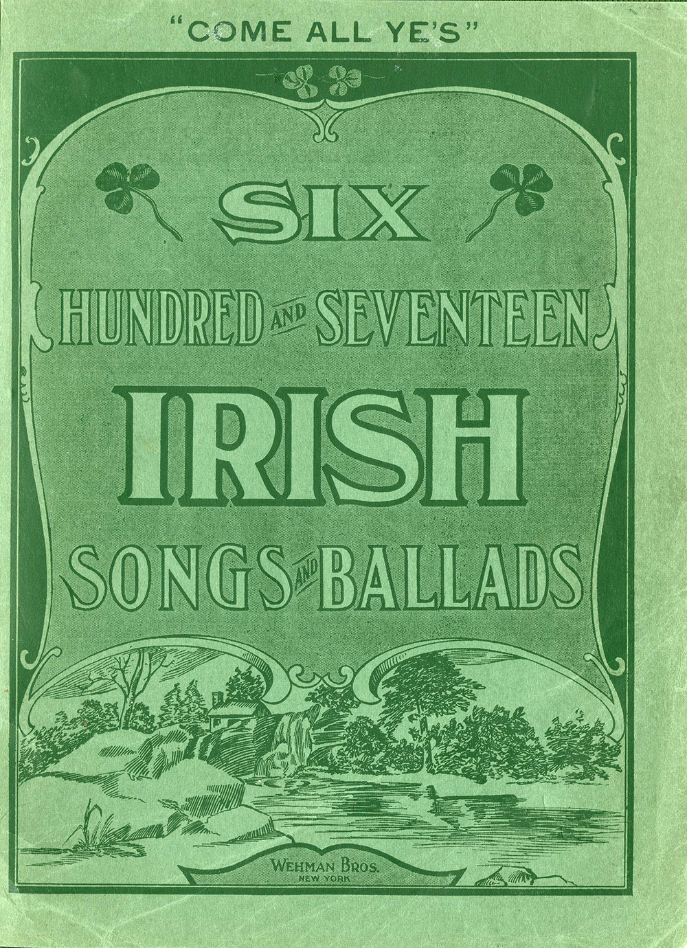 Six hundred and seventeen Irish songs and ballads - cover