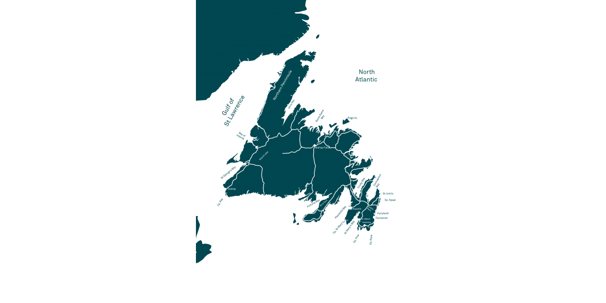 A map of Newfoundland