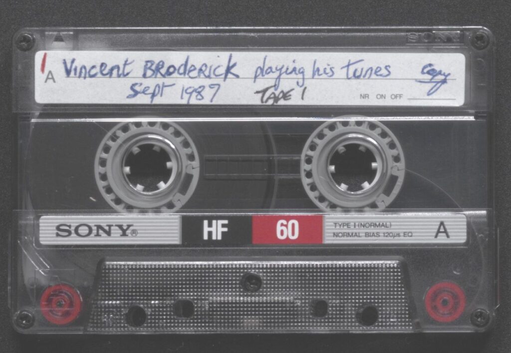 The first of Vincent Broderick's cassettes
