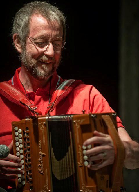 James Keane playing accordion