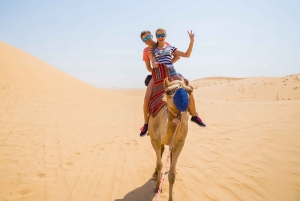 Abu Dhabi: Desert Safari with BBQ, Camel Ride & Sandboarding