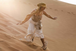 Abu Dhabi: Desert Safari with BBQ, Camel Ride & Sandboarding