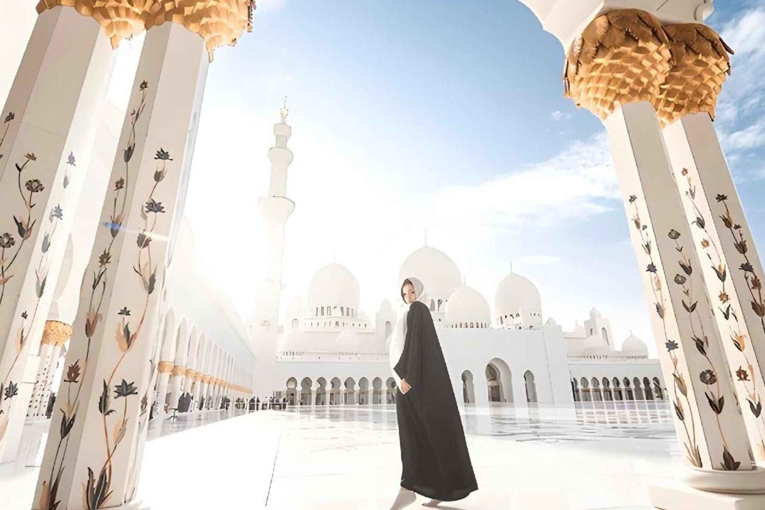 ドバイ：シェイク・ザイード・モスク & ワーナー・ブラザース・ワールド・ドバイ（送迎付き）