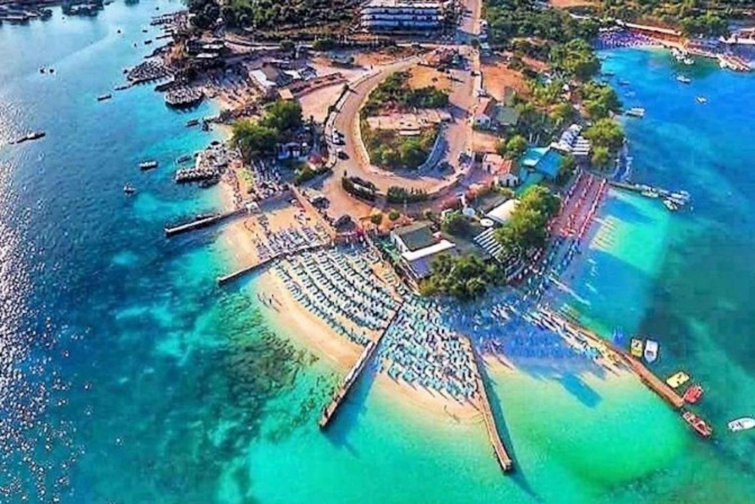 Från Tirana: Saranda, Blue Eye, båttur på Ksamilöarna