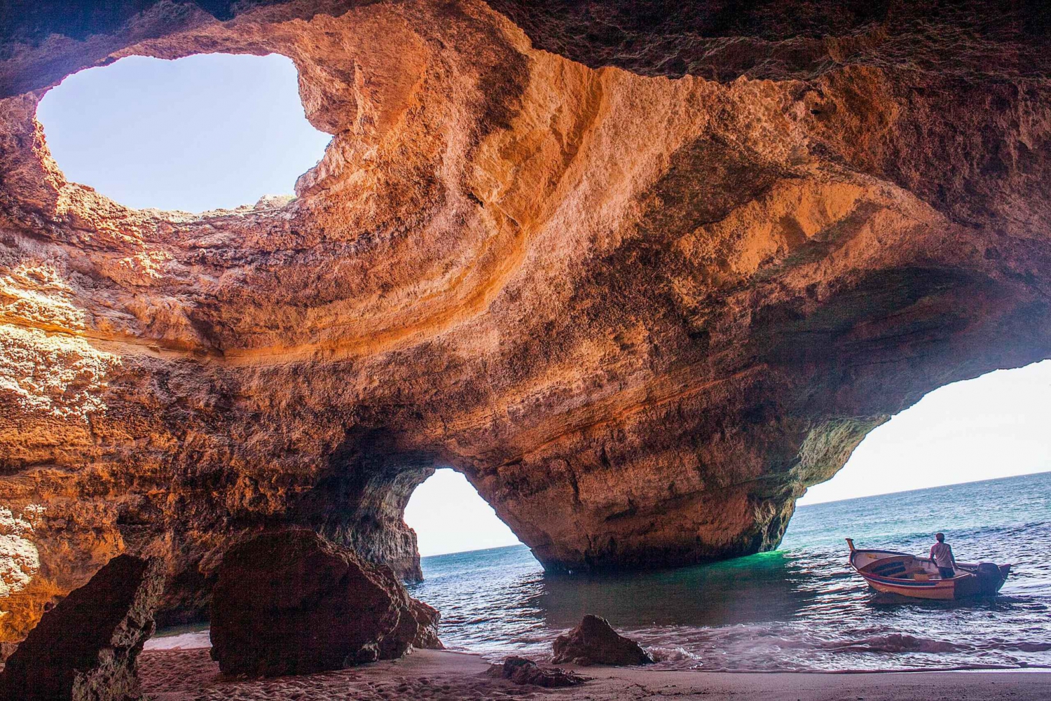 Algarve: Benagil Cave Boat Tour en Algarseco Coastal Walk
