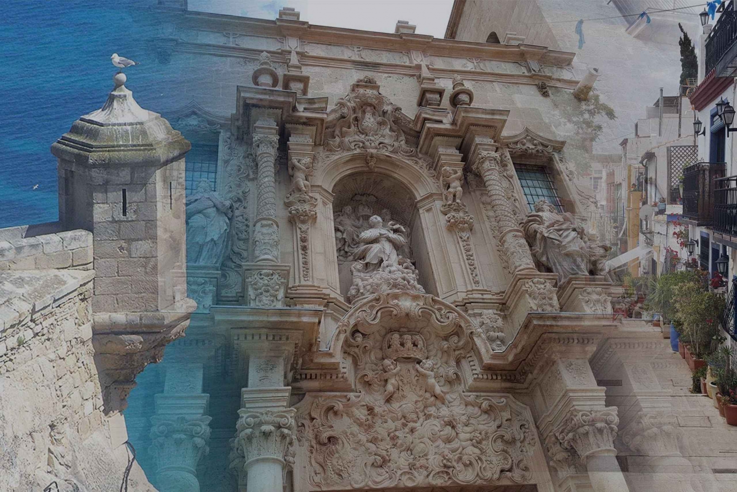 Аликанте: электровелосипед и прогулка, Старый город Сантакруз, базилика