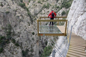 Pasarela colgante de Relleu y Sabores Auténticos del Pueblo con traslados