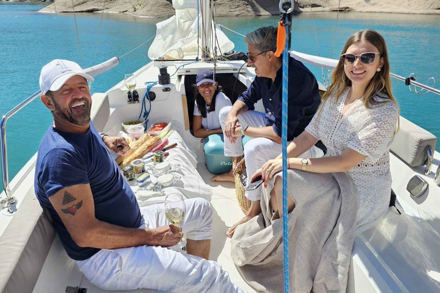 Potrerillos meer zeiltocht met wijn en kaas