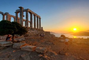 Athens: Blue Hop-on-Hop-off Bus and Cape Sounion Sunset Tour