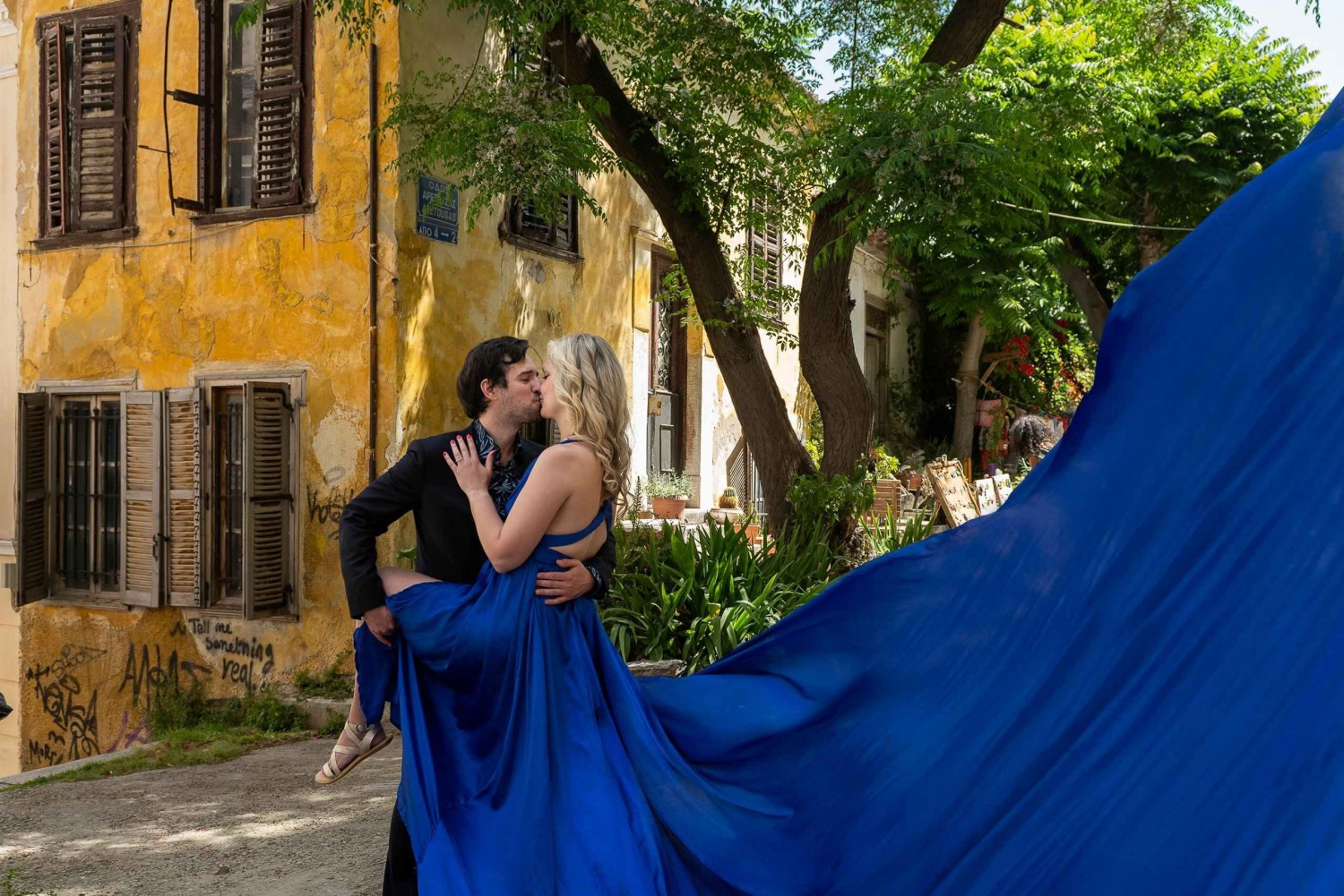 Athene Vliegende Jurk Fotoshoot