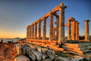 Von Athen aus: Tagesausflug zum Kap Sounion bei Sonnenuntergang