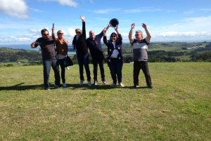 ワイヘケ島：2階建てバスで行くガイド付きワインの試飲ツアー