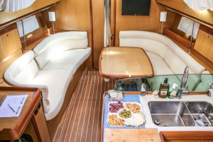 From Barcelona: Sailing and E-bike Winery Tour with Tastings